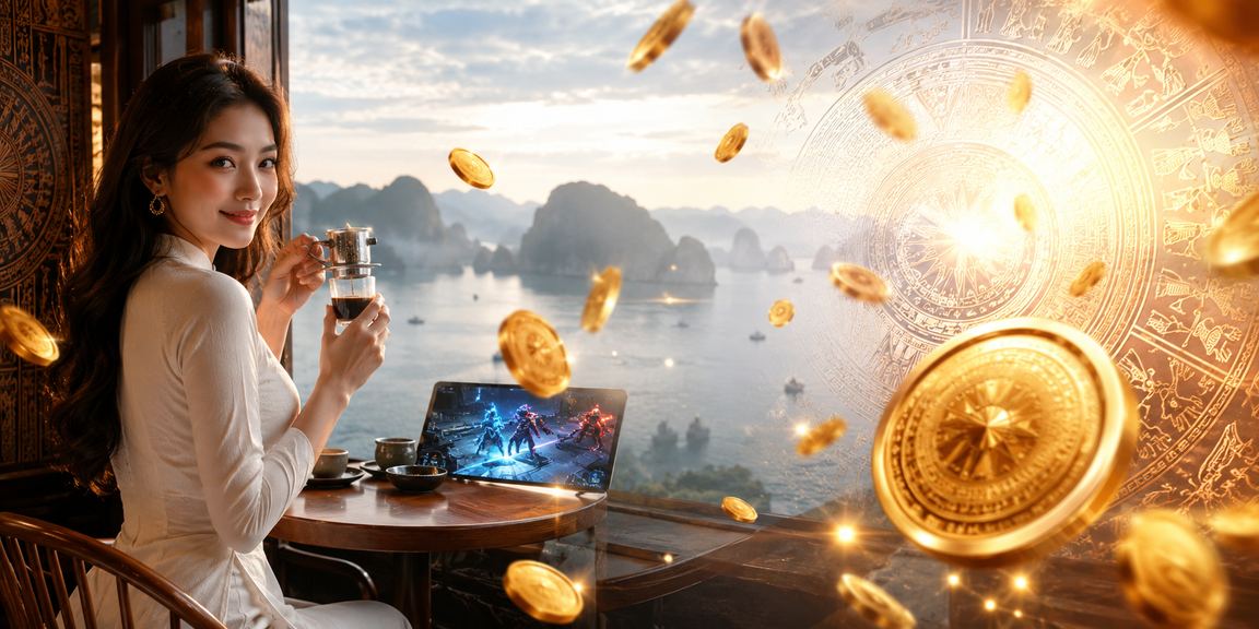 Người hâm mộ esports tại Hạ Long xem kèo trên điện thoại bên tách cà phê