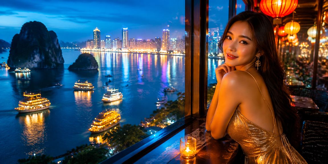 Không khí giải trí và thể thao tại Hạ Long Bay với cà phê Việt và màn hình game sôi động