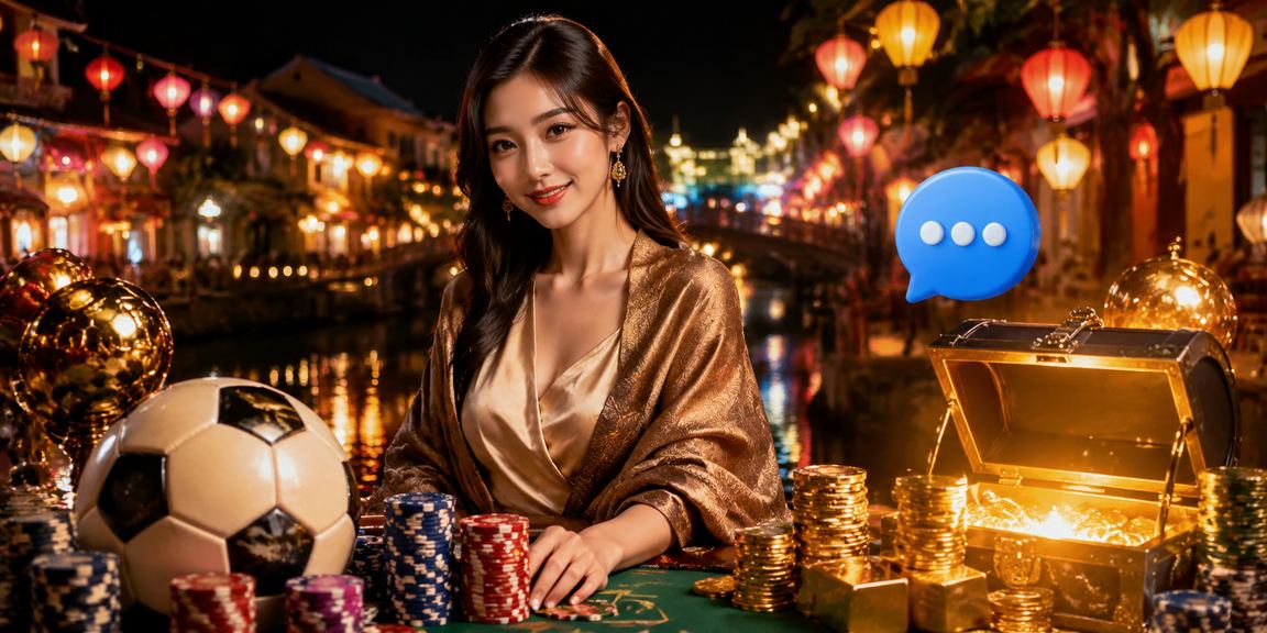 Cá cược bóng đá dưới ánh đèn lồng Hội An về đêm
