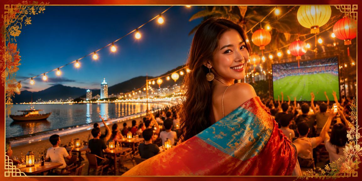 Không khí chợ đêm Nha Trang sôi động với người chơi xem kèo thể thao trên điện thoại